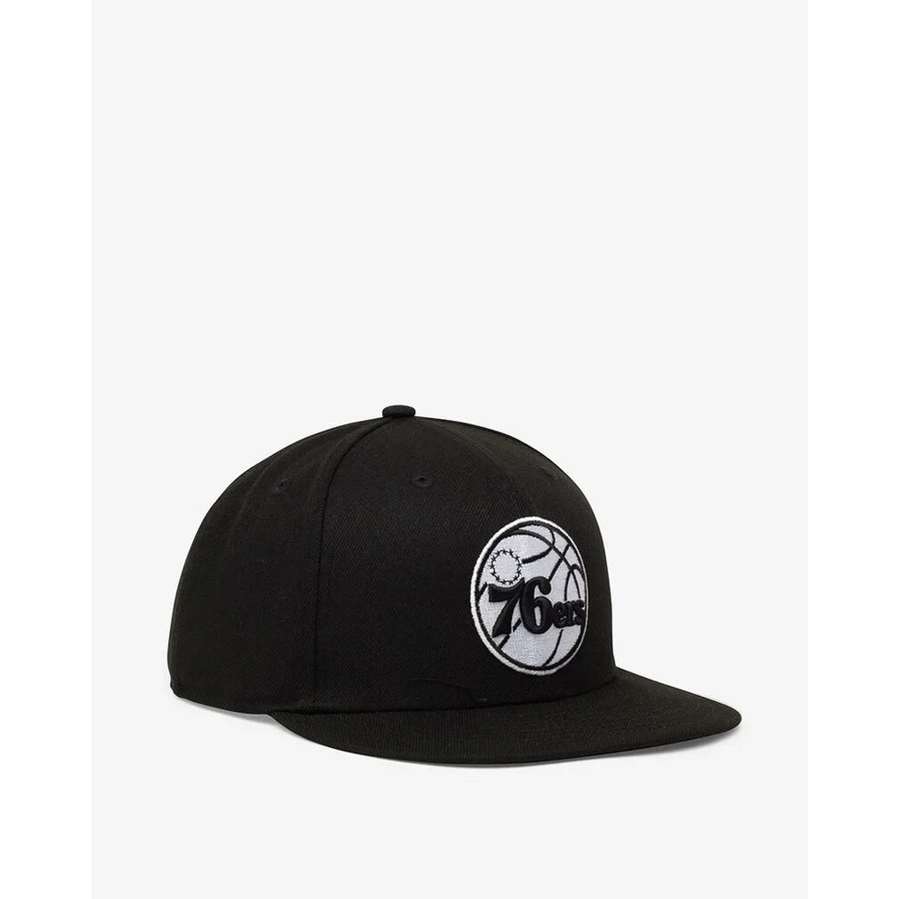 Philadelphia 76ers New Era 9Fifty Black White Adjustable Snapback Hat